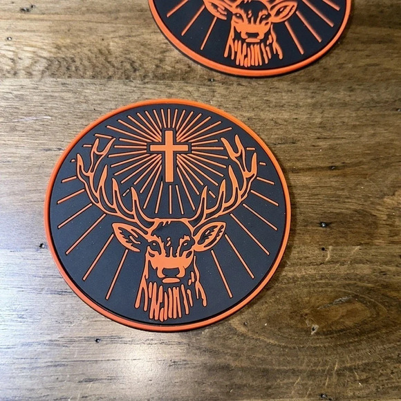 11PC Jägermeister herbal liqueur bundle lot green 5” plastic logo cups/coasters - Picture 8 of 16